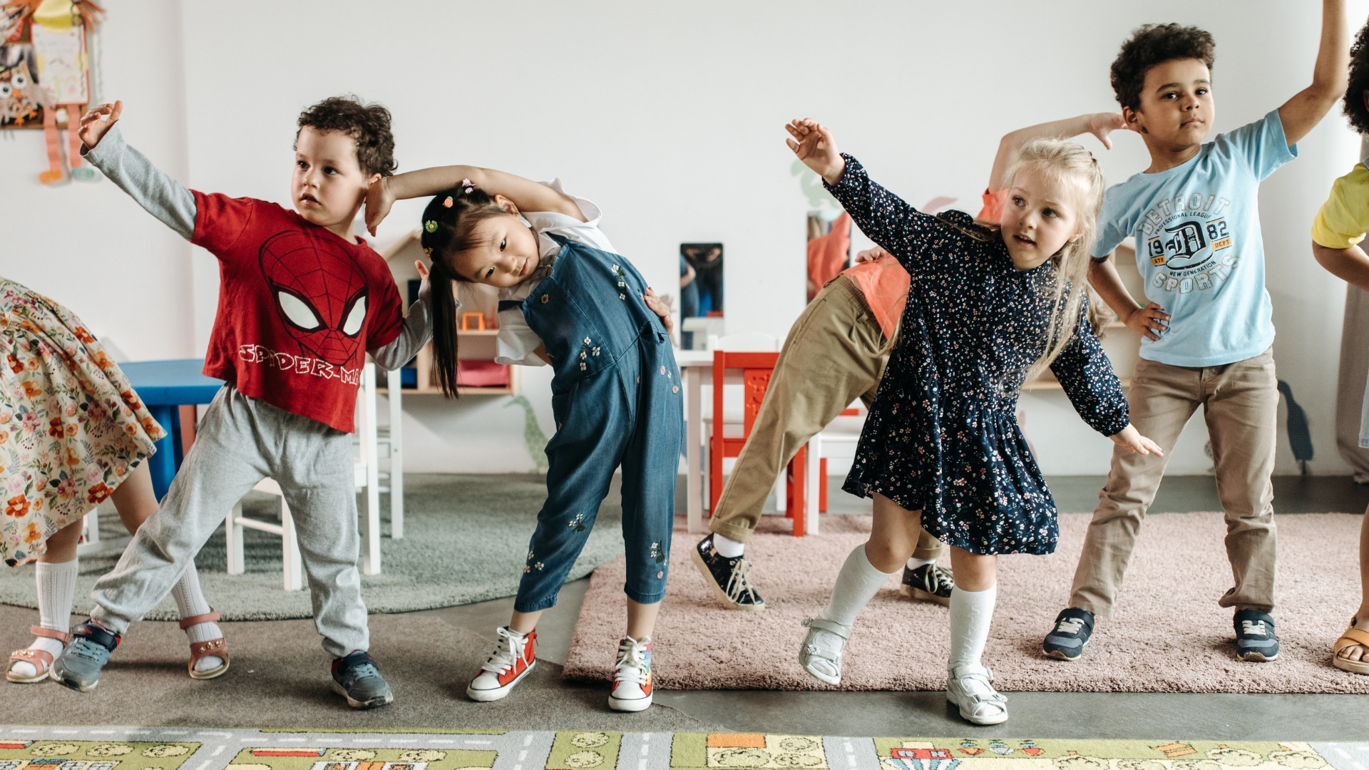 Autistic child building skills during in-home therapy