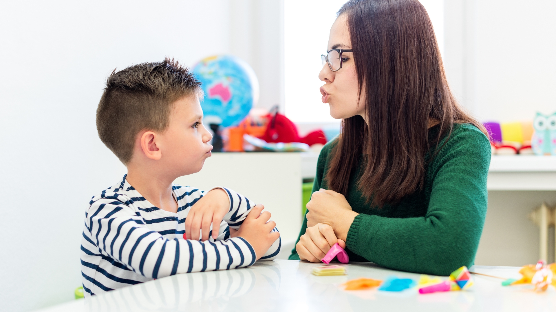 Toddler building language skills during in-home speech therapy in Simi Valley
