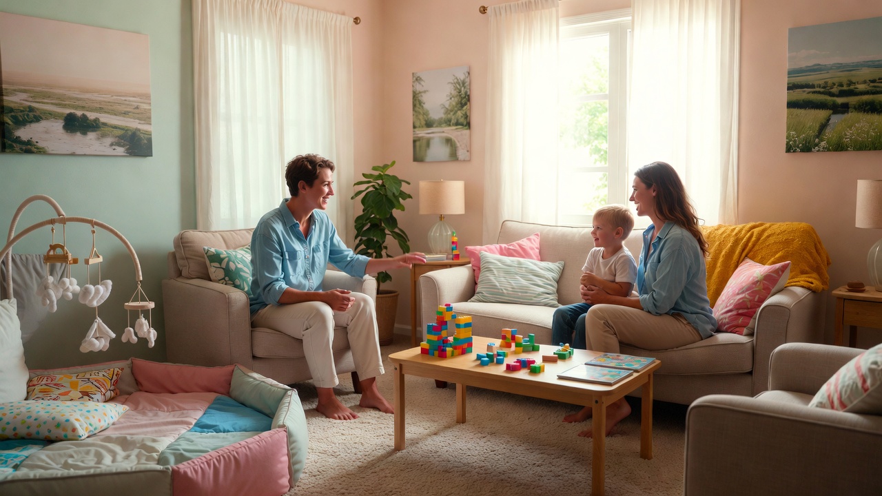 Moorpark family during an in-home Early Start session